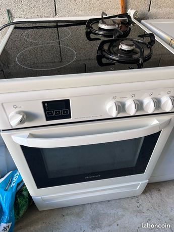 Cuisinière gaz et induction Brandt