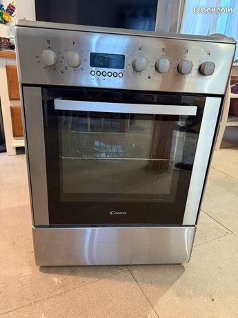 Cuisinière vitrocéramique alu brossé