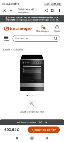 Cuisinière vitrocéramique BEKO FSE67301XCS