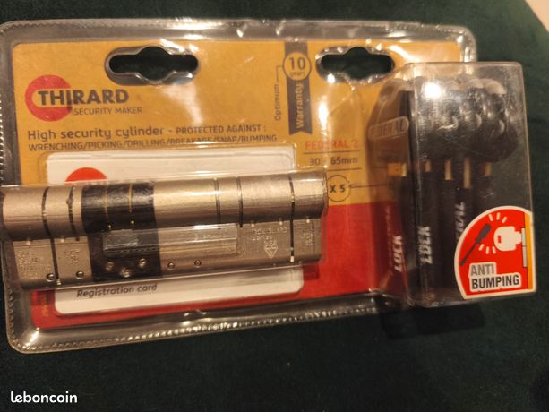 Cylinder haut de suretè Thirard 30/65 Federal 2