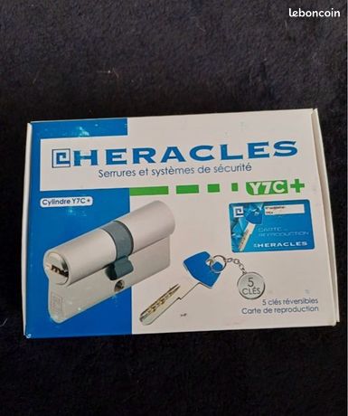 Cylindre serrure Heracles Y7C+ 5 clefs carte de propriété