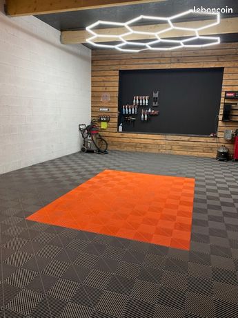 Dalle de sol clipsable CLIC & dalle pour garage atelier terrasse showroom piscine