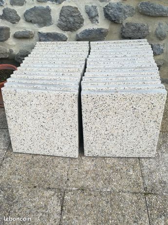 Dalles béton gravillonné 50 x 50