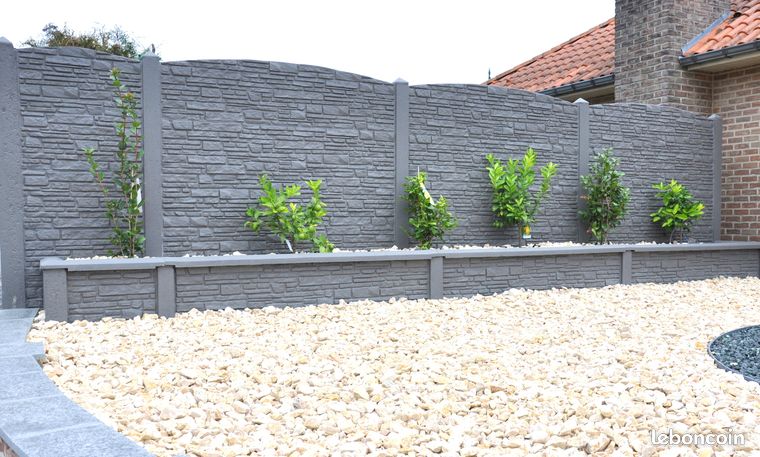 Dalles de clôture en béton déco