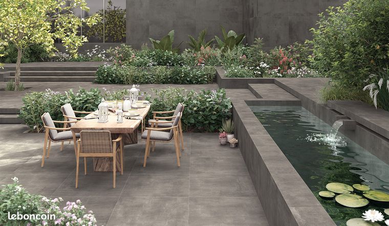 Dalles extérieur grès cérame 20mm