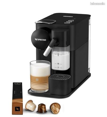 De'Longhi Nespresso Lattissima One Evo EN510.B, Machine a Café Capsule, Expresso et Cappuccino, 1450W, Noir