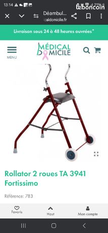 Déambulateur "fortissimo",pliable, 2 roues