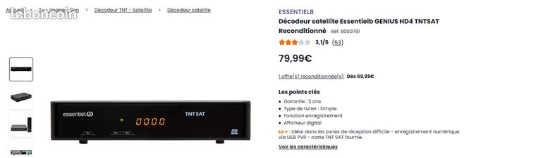 Décodeur TNT SAT HD