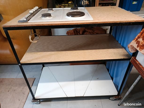 Desserte roulante avec plaque gaz