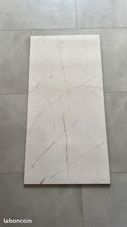 Carrelage effet marbre blanc et noir