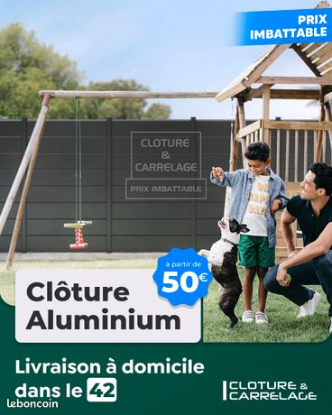 | Clôture Aluminium Gris RAL7016