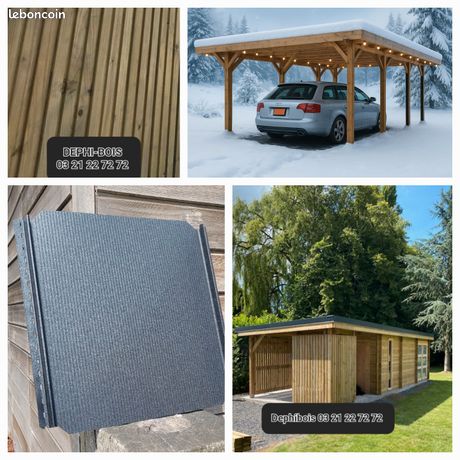 EXCEPTIONNEL ABRIS DE JARDIN & STRUCTURES EXTÉRIEURES. Chalet Carport Garage Abri terrasse