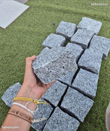 DESTOCKAGE | Pavés Portugais Travertin Kandla Mixt Silver PAVE TRAVERTIN PAVE EN STOCK