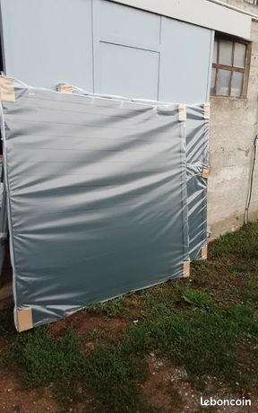 Portail coulissant aluminium gris anthracite "Santos" L. 375 x H. 180 m