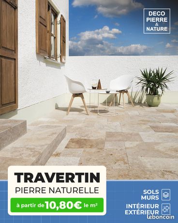 DESTOCKAGE TRAVERTIN ❤️ Avec Pack Colle Comprise 🎁 Travertin interieur exterieur