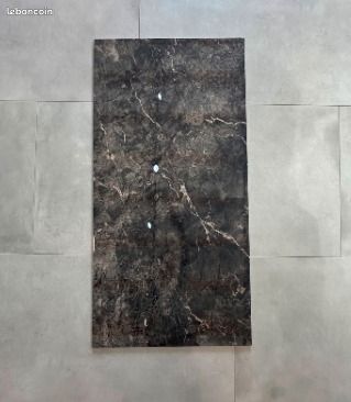 Carrelage effet pierre/marbre noir 60x120cm