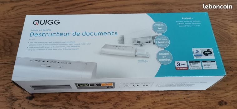 Destructeur de documents bureau