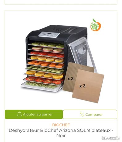 Désydrateur biochef 9 plateaux
