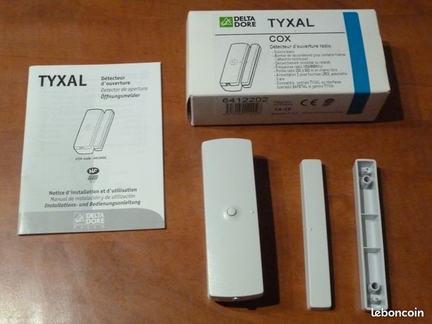 Detecteur d'ouverture COX Delta Dore Tyxal alarme Deltal Blanc