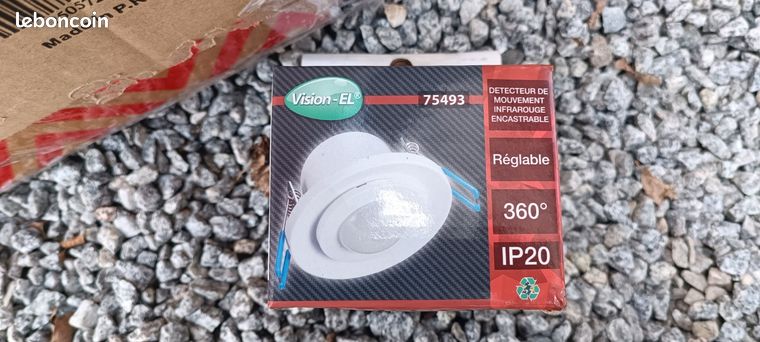 Détecteur de mouvement infrarouge LED encastrable 360°