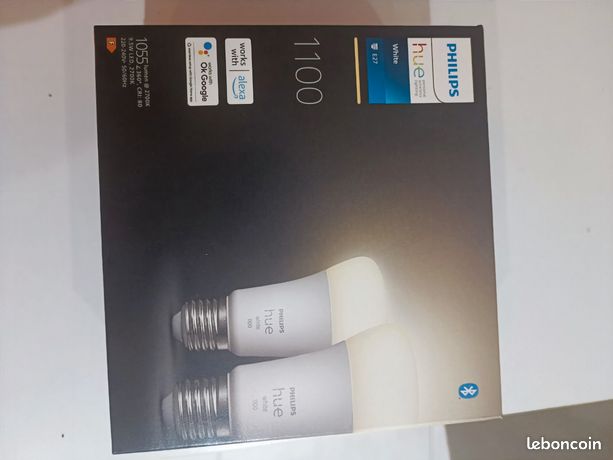 Deux ampoules Philips HUE E27 1100 lumens