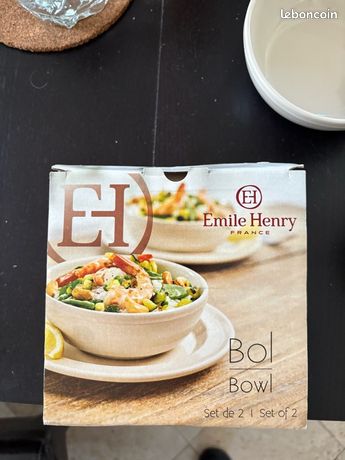 Deux bols Émile Henry 15 cm de diamètre