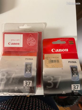 Deux cartouches Pixma Canon 37 NB