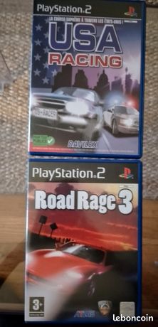 Deux jeux de courses PlayStation 2 vintage
