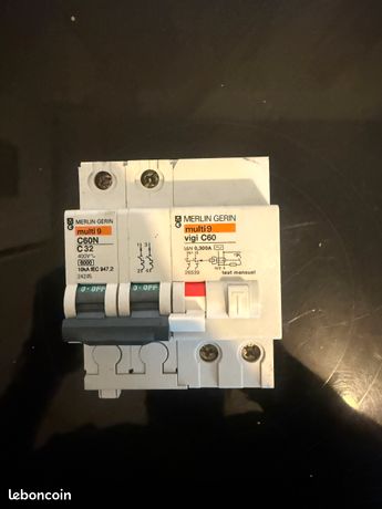 Disjoncteur C32A avec diff vigi C60 de 300 mA