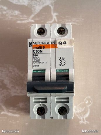 Disjoncteur Merlin Gerin 2 pôles