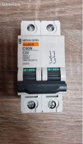 Disjoncteur Merlin Gerin C60N C20 AC Réf 24203 Neuf