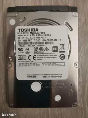Disque dur 25 pouces Toshiba 1to PS4