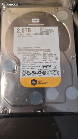 Disque Dur 2To 3''5 Western Digital SATA III