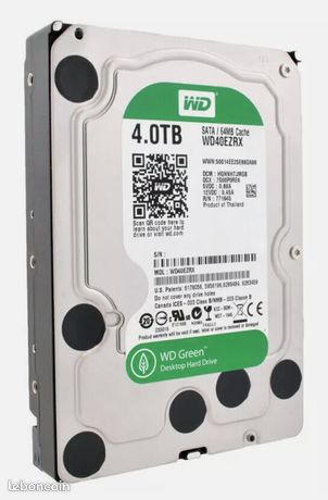 Disque dur 4To Western Digital WD40EZRX 3.5" SATA 64Mo