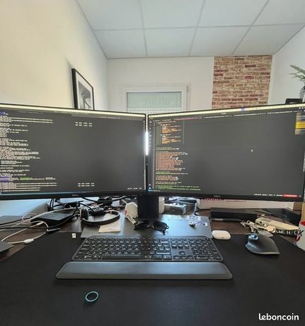 Double écran 24Dell avec pied