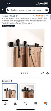 Double rail porte coulissante