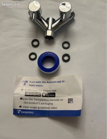 Double robinet eau froide avec vannes indépendantes