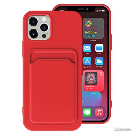 Doublure TPU + Doublure Flanelle Boîte antichoc avec machines à sous pour iPhone 13 (rouge)