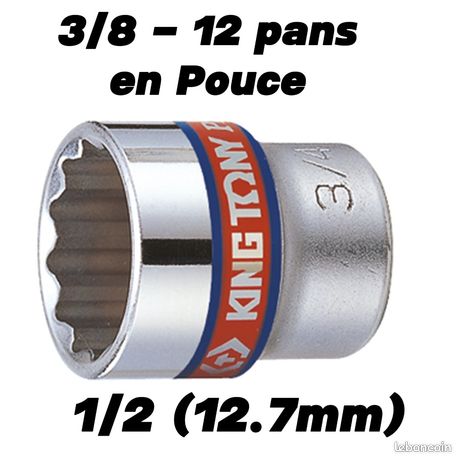 Douille 3/8 en 12 pans en pouce de 1/2 (12.70 mm) - kING TONY serie 3330S