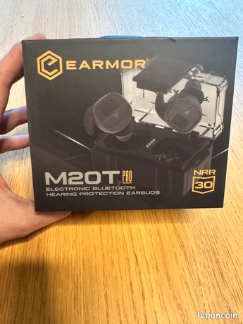 EARMOR Bouchons d'oreilles électriques M20T Pro pour tir - NRR 30 dB BT 5.4 - Protection auditive avec réduction du bruit - Protection auditive active pour le tir la chasse édition 2025 NEUF