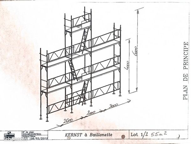 Échafaudage Kernst/Fortal 80 m 2 000
