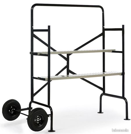 Echafaudage Mobile sur Roues L.140xl.78xH.135 CM avec 2 Plateformes