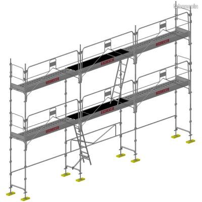 échafaudage NEUF 60m2 DUO45 " système sécurifran altrad "