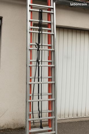 Échelle 8-9M professionnelle coulissante 3 plans avec corde