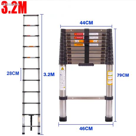 Échelle télescopique 3 20m