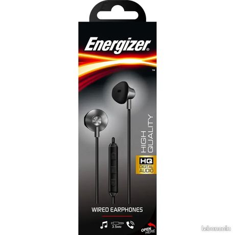 Écouteurs Filaires ENERGIZER port jack Bud Neuf