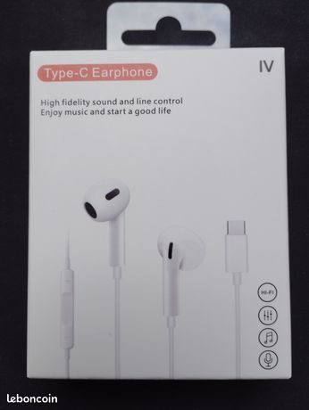 Ecouteurs filaires usb type-c