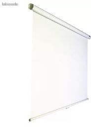 Ecran de projection vidéo manuel ORAY 2000 1m500 fixation mural ou plafond. Se déroule vers le bas et retour lent avec remontée progressive de la barre de lestage permettant de régler la hauteur