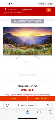 Écran TV Panasonic 4K 139cm