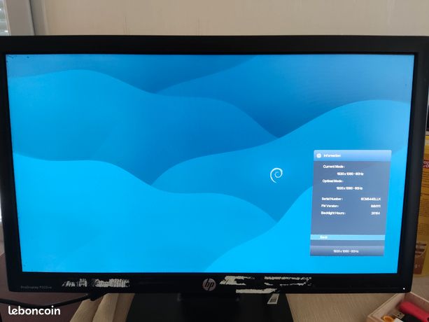 Écran HP ProDisplay P221 Display Port VGA